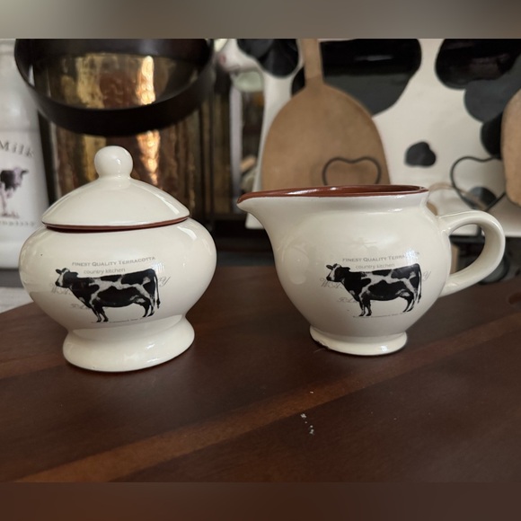 Cow cream & sugar set - Picture 1 of 2